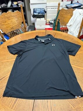 Under Armour Men’s Black Polo Performance Shirt